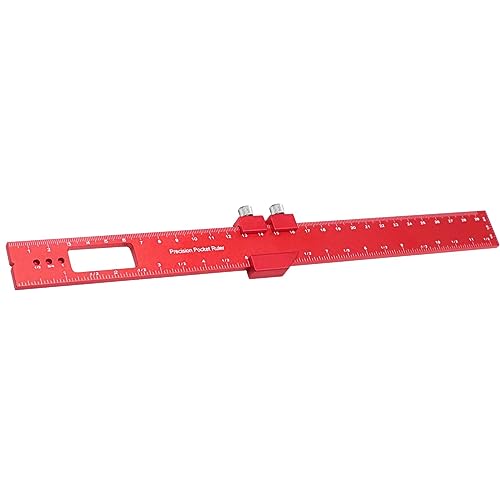 Taschenlineal, Aluminium, Holzbearbeitung, 45 Grad, gleitend, stabil, 30 cm Taschenlineal, Aluminium, Holzbearbeitung, 45 Grad, gleitend, stabil, 30 cm von KBOLAE