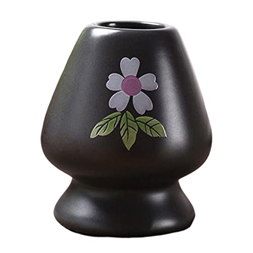 Traditioneller Matcha-Schneebesenständer, Teegeschirr, Tee-Zeremonie, Chasen-Ständer für Zuhause, Schwarz, 6,5 x 7,5 cm von KBOLAE