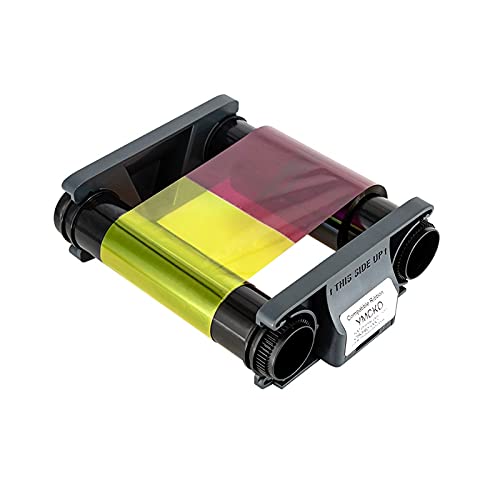KBREE Neues Druckerband Schwarz, der for Evolis Badgy 100 Badgy 200 Kartendrucker kompatibel ist PN: CBGR0500K CBGR0100C 500 Drucke (Color : YMCKO 100prints) von KBREE