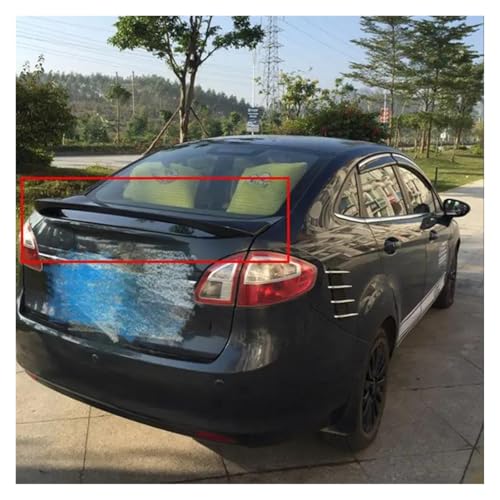 Auto Spoiler Für Fiesta Für Limousine 4 Türen 2009-2016 ABS Kunststoff Hinten Flügel Boot Stamm Heckspoiler Auto Heckflügel(Gloss Black) von KBXBEZDZW