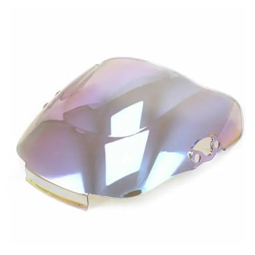 KBXBEZDZW Moto Windschutzscheibe Für CBR600F2 Für CBR 1991-1994 Motorrad Double-Bubble Windschutzscheibe Windschutz Motorrad Deflektor Spoiler(White Iridium) von KBXBEZDZW