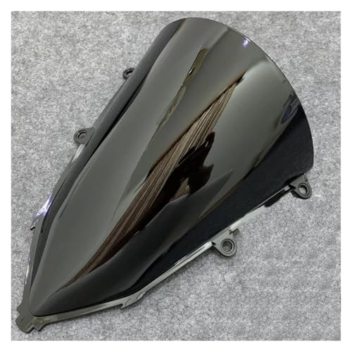KBXBEZDZW Moto Windschutzscheibe Für CBR650R 2019-2024 Double Bubble Windschutzscheibe Windabweiser Bildschirm Windschutzscheibe Motorrad Deflektor Spoiler(Zwart) von KBXBEZDZW