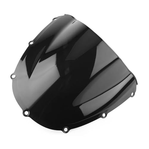 KBXBEZDZW Moto Windschutzscheibe Für CBR954RR Für CBR 954 RR 2002 2003 ABS Kunststoff Motorrad Windschutzscheibe Windschutzscheibe Double Bubble Wind Screen Shield Motorrad Deflektor Spoiler(Zwart) von KBXBEZDZW