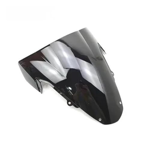 KBXBEZDZW Moto Windschutzscheibe Für GSXR Für GSX-R 1000 K3 2003 2004 Für GSXR1000 Für GSX R 1000R 03 04 Windschutzscheibe Windschutz Motorrad Double Bubble Teile Motorrad Deflektor Spoiler(Zwart) von KBXBEZDZW