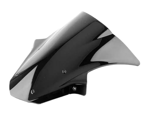 KBXBEZDZW Moto Windschutzscheibe Für Ninja ZX-10R ZX10R ZX 10R 2011-2013 2014 2015 Motorrad Double Bubble Windschutzscheibe Deflektor Schutz Wind Bildschirm Motorrad Deflektor Spoiler(Zwart) von KBXBEZDZW