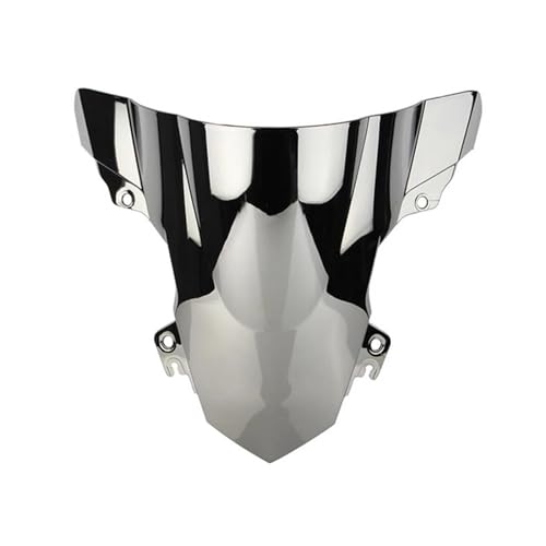 KBXBEZDZW Moto Windschutzscheibe Für S1000RR S 1000 RR 2015 2016 2017 2018 Motorrad Bildschirm Double Bubble Windschutzscheibe Deflektor Schutz Windschutzscheibe Motorrad Deflektor Spoiler(Silver) von KBXBEZDZW