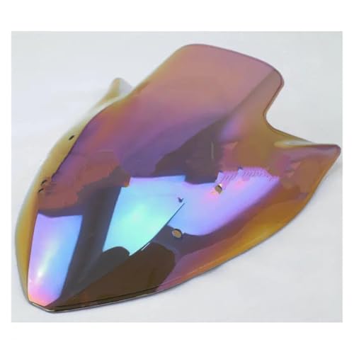 KBXBEZDZW Moto Windschutzscheibe Für Z1000 2003 2004 2005 2006 Für Z 1000 Z750 Motorrad Double Bubble Windschutzscheibe Windschutz Motorrad Deflektor Spoiler(Iridium) von KBXBEZDZW