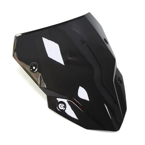 KBXBEZDZW Moto Windschutzscheibe Für Z500 Z 500 SE ABS 2024 2025 Motorrad Windschutzscheibe Windschutzscheibe Double Bubble Motorrad Deflektor Spoiler(Zwart) von KBXBEZDZW
