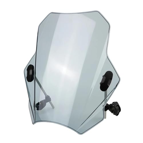Moto Windschutzscheibe Für CBR600RR Für CB1000R Für GXSR 600 750 Für MT07 MT09 Einstellbare Windschutzscheibe Windschutzscheibenabdeckungen Motorrad-Windschutzscheibe Motorrad Deflektor Spoiler(Gray) von KBXBEZDZW