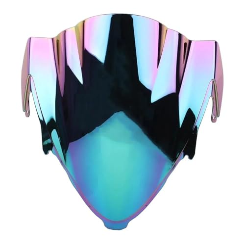 Moto Windschutzscheibe Für Hayabusa Für GSXR1300 2021 2022 Motorrad Double Bubble Windschutzscheibe Deflektor Schutz Wind Bildschirm Für GSXR 1300 Für GSX-R1300 Motorrad Deflektor Spoiler(Iridium) von KBXBEZDZW