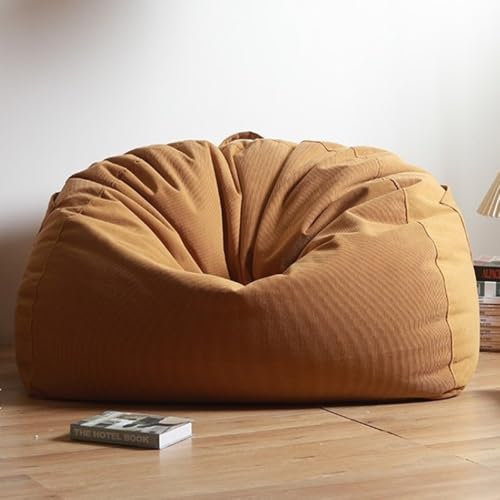Cord-Sitzsack (ohne Füllung), Sitzsack in Erwachsenengröße, Sitzsackbezug, weicher Pouf, Ottomane, Bodensitzgelegenheit, rahmenlose Möbel for Schlafzimmer, Wohnzimmer, Erwachsene und Jugendliche(White von KBZSlyn