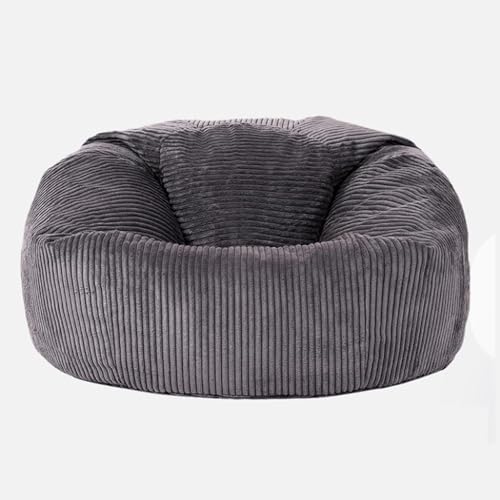 Corduroy Bean Bag Chair Cover Washable Soft Beanbag Cover (No Filler) Toys Bean Bag Cover Kids Stuffed Toy Organizers and Storage for Kids and Adults Soft Premium Corduroy Plush(Gray) von KBZSlyn