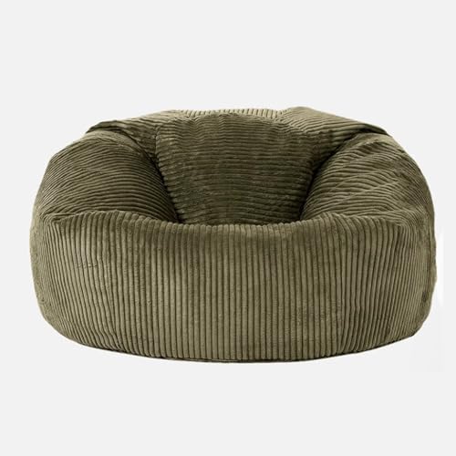 Corduroy Bean Bag Chair Cover Washable Soft Beanbag Cover (No Filler) Toys Bean Bag Cover Kids Stuffed Toy Organizers and Storage for Kids and Adults Soft Premium Corduroy Plush(Green) von KBZSlyn