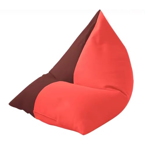 For den Außenbereich geeigneter, wasserdichter Sitzsackbezug (ohne Füllmaterial), befüllbarer Sitzsack, waschbar, flauschig und bequem, for Erwachsene und Kinder, for Wohnzimmer, Schlafzimmer(Red) von KBZSlyn