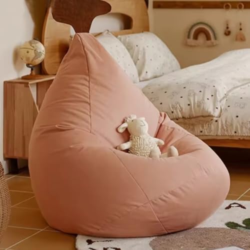 KBZSlyn Bean Bag Chair Soft Pure Cotton Children(No Filler) Beanbags Bean Bag Cover Teardrop Bean Bag Chair Trendy Kids Chair Small Bean Bag for Kids Adults Teens(Pink) von KBZSlyn