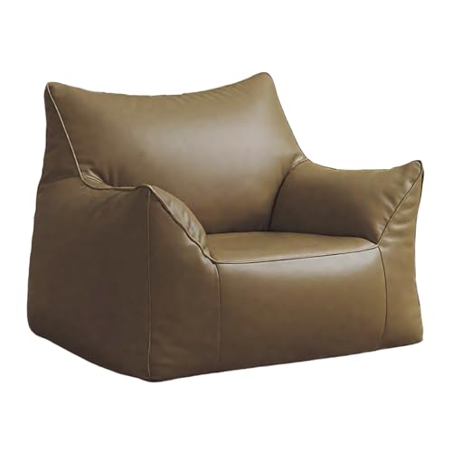 KBZSlyn Bean Bag Cover PU Leather Beanbag Sofa (No Filler) Lounge Chair for Bedroom Dorm Room Pouf Comfy Bean Bag Chair Cover for Adults Empty Lazy Sofa for Living Room(Gray) von KBZSlyn