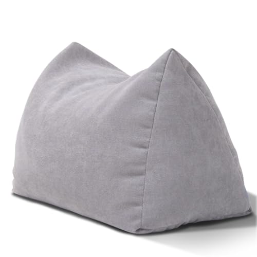 KBZSlyn Bean Bag Pouf(Only Cover) Footstool Chenille Fabric Ottoman Cover Versatile Footrest Floor Foot Stool Pouf Bean Bag Cover with Storage for Living Room Bedroom Basement(Gray) von KBZSlyn