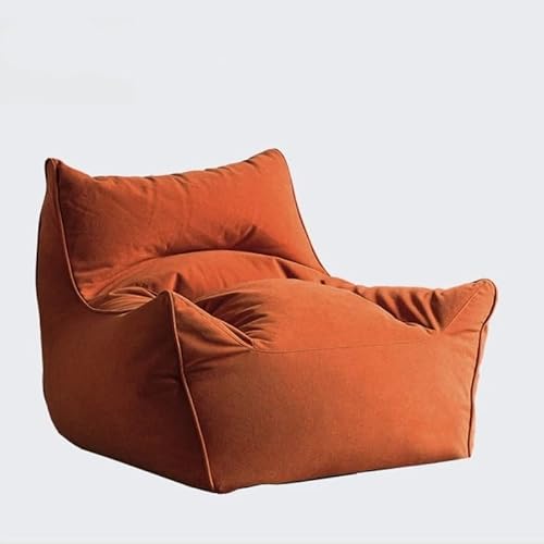 KBZSlyn Chenille-Sitzsackbezug (ohne Füllstoffe), waschbarer und ultraweicher Ersatzbezug mit Ottomane for Erwachsene, geeignet for Wohnzimmer und Schlafzimmer(Orange) von KBZSlyn