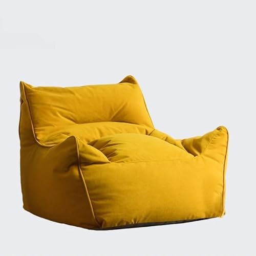 KBZSlyn Chenille-Sitzsackbezug (ohne Füllstoffe), waschbarer und ultraweicher Ersatzbezug mit Ottomane for Erwachsene, geeignet for Wohnzimmer und Schlafzimmer(Yellow) von KBZSlyn