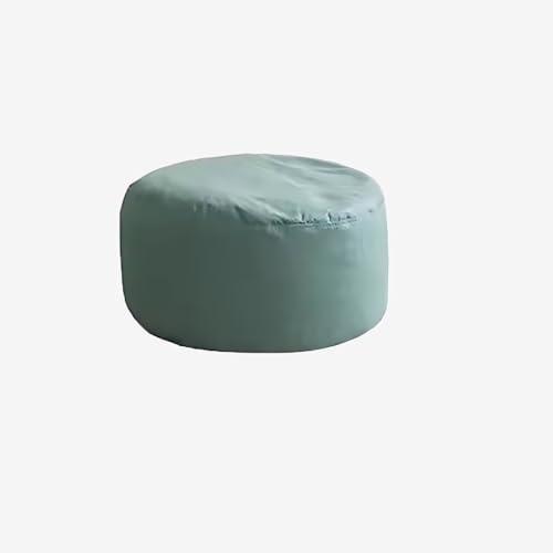 KBZSlyn Nur Sitzsackbezug (ohne Füllung) im Lieferumfang enthalten, weicher, dehnbarer Ersatzbezug aus Stoff for Kinder und Erwachsene, passend for die meisten Sitzsäcke(Light Green,Round) von KBZSlyn
