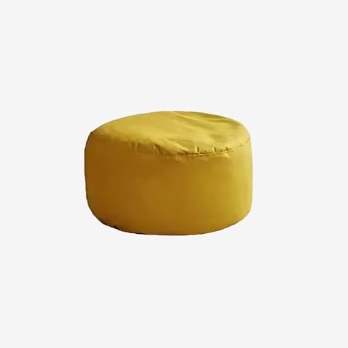 KBZSlyn Nur Sitzsackbezug (ohne Füllung) im Lieferumfang enthalten, weicher, dehnbarer Ersatzbezug aus Stoff for Kinder und Erwachsene, passend for die meisten Sitzsäcke(Orange,Round) von KBZSlyn