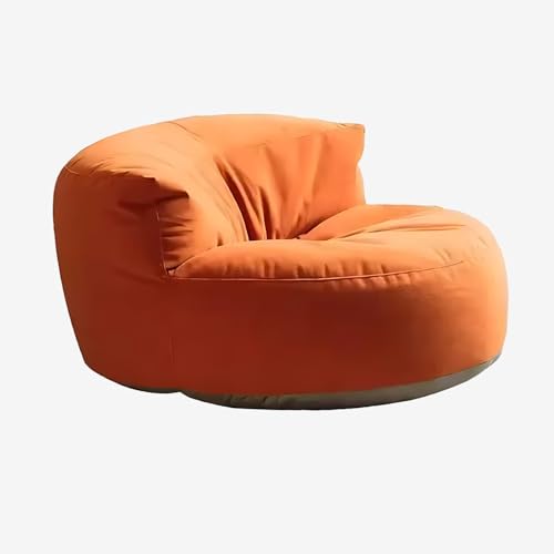 KBZSlyn Nur Sitzsackbezug (ohne Füllung) im Lieferumfang enthalten, weicher, dehnbarer Ersatzbezug aus Stoff for Kinder und Erwachsene, passend for die meisten Sitzsäcke(Orange,Sofa) von KBZSlyn