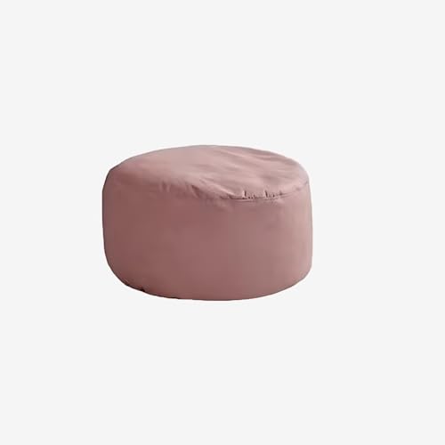 KBZSlyn Nur Sitzsackbezug (ohne Füllung) im Lieferumfang enthalten, weicher, dehnbarer Ersatzbezug aus Stoff for Kinder und Erwachsene, passend for die meisten Sitzsäcke(Pink,Round) von KBZSlyn
