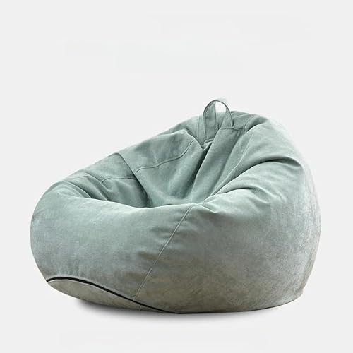 KBZSlyn Nur Sitzsackbezug – Keine Füllung enthalten | Chenille-Stoff, maschinenwaschbarer Stuhl, geeignet for Schlafzimmer, Balkon und Wohnzimmer(Dust Green,L) von KBZSlyn