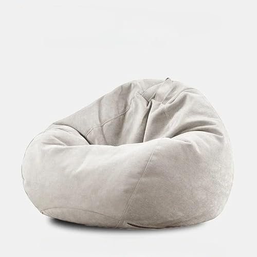KBZSlyn Nur Sitzsackbezug – Keine Füllung enthalten | Chenille-Stoff, maschinenwaschbarer Stuhl, geeignet for Schlafzimmer, Balkon und Wohnzimmer(Off-White,M) von KBZSlyn