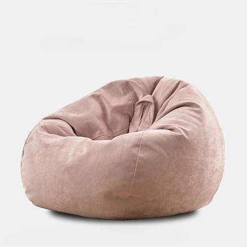 KBZSlyn Nur Sitzsackbezug – Keine Füllung enthalten | Chenille-Stoff, maschinenwaschbarer Stuhl, geeignet for Schlafzimmer, Balkon und Wohnzimmer(Pink,L) von KBZSlyn
