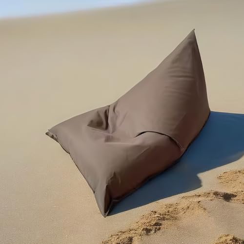 KBZSlyn Oxford-Sitzsack-Abdeckung, wasserdicht, Chaiselongue (ohne Füllmaterial), tragbares Beach Club-Schlafsofa for Erwachsene Outdoor-Camping Schwimmbad Puffkissen weicher Lounge-Sessel(Coffee) von KBZSlyn