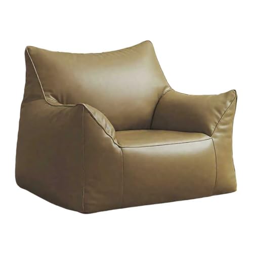 KBZSlyn Sitzsack-Sofabezüge (ohne Füllmaterial), waschbare Fasern aus echtem Pu-Leder, Sofabezüge for Wohnzimmer, Schlafzimmer und Balkon (grau)(Gray) von KBZSlyn
