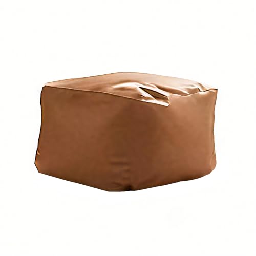 KBZSlyn Sitzsack-Sofabezug, Kunstledergewebe (ohne Füllstoffe), wasserdichter Stretch-Schonbezug for 1–2 Personen, for Wohnzimmer, Büro, Schlafzimmer, Balkon(Brown,45FD Stool) von KBZSlyn
