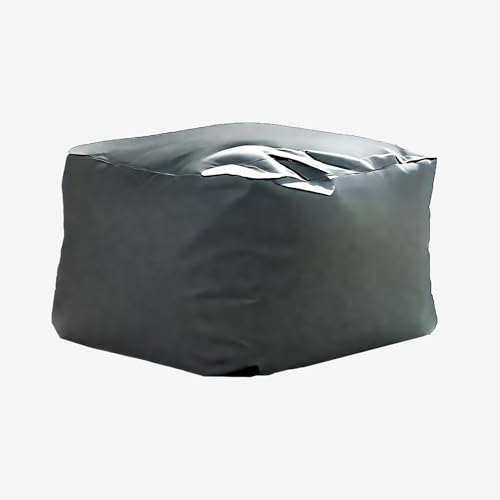 KBZSlyn Sitzsack-Sofabezug, Kunstledergewebe (ohne Füllstoffe), wasserdichter Stretch-Schonbezug for 1–2 Personen, for Wohnzimmer, Büro, Schlafzimmer, Balkon(Gray,45FD Stool) von KBZSlyn