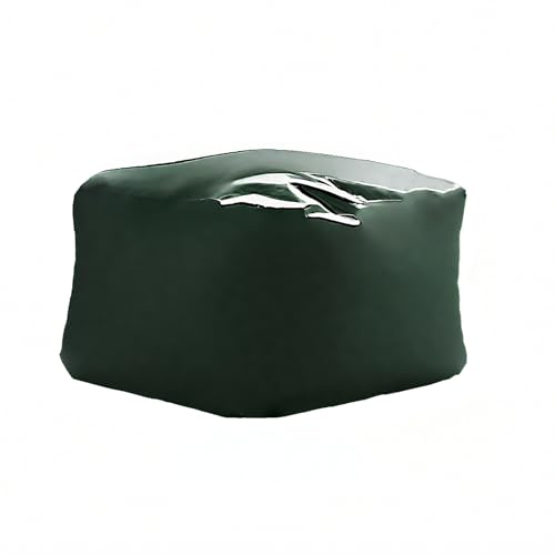 KBZSlyn Sitzsack-Sofabezug, Kunstledergewebe (ohne Füllstoffe), wasserdichter Stretch-Schonbezug for 1–2 Personen, for Wohnzimmer, Büro, Schlafzimmer, Balkon(Green,45FD Stool) von KBZSlyn