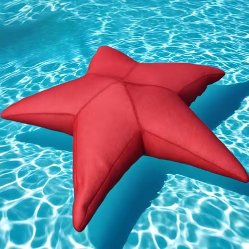 KBZSlyn Sitzsack for Pool, schwimmender Sitzsack im Pool (ohne Füllung), gewellter Seestern, Loungesessel for Wasserspiele, Bequeme Matte, Verwendung im oder außerhalb des Pools(Red) von KBZSlyn