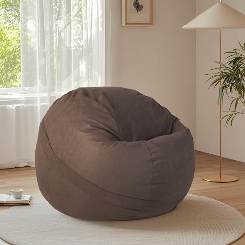 KBZSlyn Sitzsackbezug (ohne Füllmaterial), Sitzsack-Stuhlbezug, waschbar, Loungesessel, Kuscheltier-Aufbewahrung for Erwachsene, Wohnzimmer, Schlafzimmer(Brown) von KBZSlyn