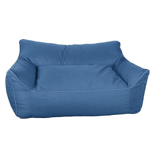 KBZSlyn Sitzsackbezug (ohne Füllmaterial), Sitzsack-Stuhlbezug, waschbar, Loungesessel, Pouf, Lazy Sofa, Sitzsack-Couch, 2-Sitzer for Erwachsene, Wohnzimmer, Schlafzimmer(Deep Blue) von KBZSlyn