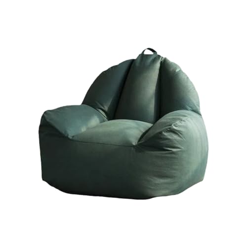 KBZSlyn Sitzsackbezug (ohne Füllmaterial) Kunstleder-Sitzsack-Sofabezug Loungesessel for Erwachsene Sitzsack-Stuhlbezug for Wohnzimmer, Schlafzimmer(Dark Green) von KBZSlyn