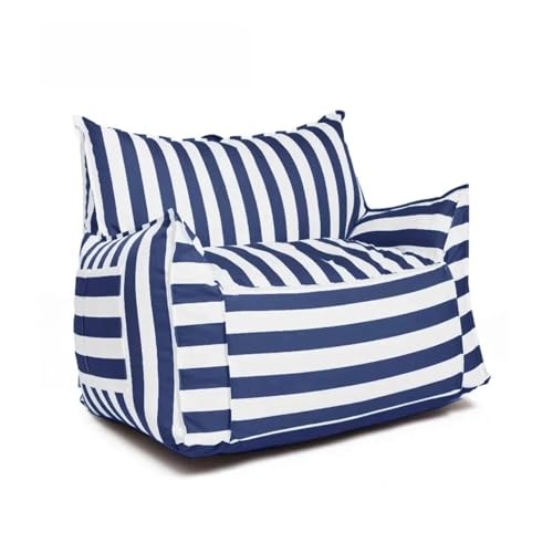 KBZSlyn Sitzsackbezug (ohne Füllmaterial) Outdoor-Sitzsack-Sofabezug, wasserdichter Oxford-Loungesessel for Erwachsene, Sitzsackbezug for Wohnzimmer, Schlafzimmer(Dark Blue) von KBZSlyn