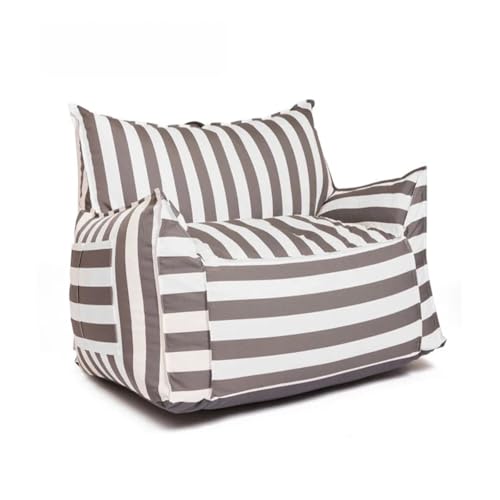 KBZSlyn Sitzsackbezug (ohne Füllmaterial) Outdoor-Sitzsack-Sofabezug, wasserdichter Oxford-Loungesessel for Erwachsene, Sitzsackbezug for Wohnzimmer, Schlafzimmer(Light Grey) von KBZSlyn