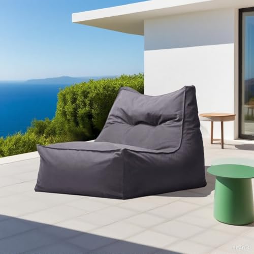 KBZSlyn Sitzsackbezug (ohne Füllmaterial) Outdoor-Sitzsack-Sofabezug Oxford Lounge Chair for Erwachsene Sitzsack-Stuhlbezug for draußen, drinnen(Dark Grey) von KBZSlyn