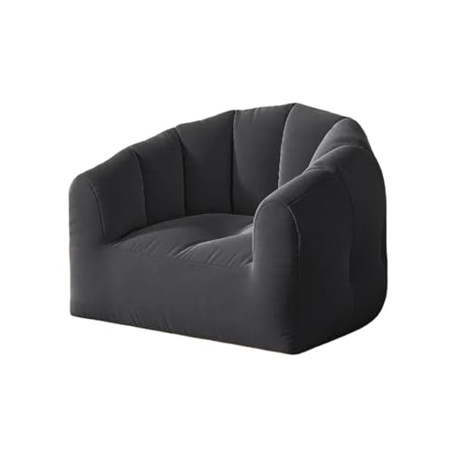 KBZSlyn Sitzsackbezug (ohne Füllung) Chenille-Sitzsack-Sofabezug, bequemer Loungesessel for Erwachsene, Sitzsackbezug for Wohnzimmer, Schlafzimmer(1-seat-Carbon) von KBZSlyn