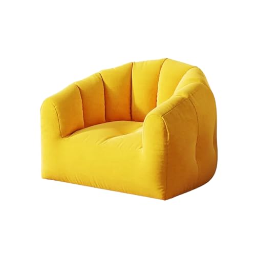 KBZSlyn Sitzsackbezug (ohne Füllung) Chenille-Sitzsack-Sofabezug, bequemer Loungesessel for Erwachsene, Sitzsackbezug for Wohnzimmer, Schlafzimmer(1 seat-Yellow) von KBZSlyn