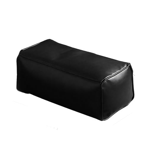 KBZSlyn Sitzsackbezug (ohne Füllung) Wasserdichtes weiches Lazy-Sofa for Erwachsene und Jugendliche | mit PU-Fußhocker/Ottomane | Ideal for Wohnzimmer und Wohnheim(60CD-blackStool) von KBZSlyn