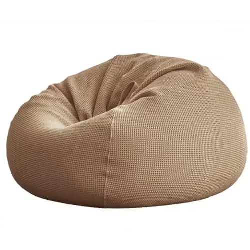 KBZSlyn Sitzsackbezug – Sitzsackbezug aus 100% Reiner Baumwolle mit Waffelmuster (ohne Füllmaterial), Sitzsack, Ottomane, Pouf, Ecksitz, Puff, Liege, Futon, Sitzsack for Erwachsene(Yellow) von KBZSlyn
