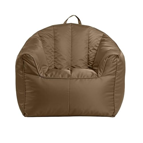 KBZSlyn Sitzsackbezug aus Nylon (ohne Füllmaterial), Sitzsackbezug, waschbar, Loungesessel, Sitzsack, Couch, Pouf, Sofa for Erwachsene, Wohnzimmer, Schlafzimmer(Khaki,75 * 70 * 75cm) von KBZSlyn