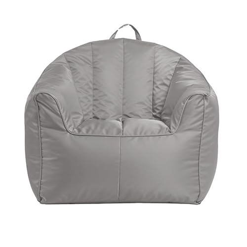 KBZSlyn Sitzsackbezug aus Nylon (ohne Füllmaterial), Sitzsackbezug, waschbar, Loungesessel, Sitzsack, Couch, Pouf, Sofa for Erwachsene, Wohnzimmer, Schlafzimmer(Light Gray,75 * 70 * 75cm) von KBZSlyn