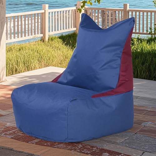 KBZSlyn Sitzsackbezug for den Außenbereich (ohne Füllmaterial), Sitzsackbezug, wasserdicht, Loungesessel for Erwachsene, leer, for den Innen- und Außenbereich(Sea Blue) von KBZSlyn