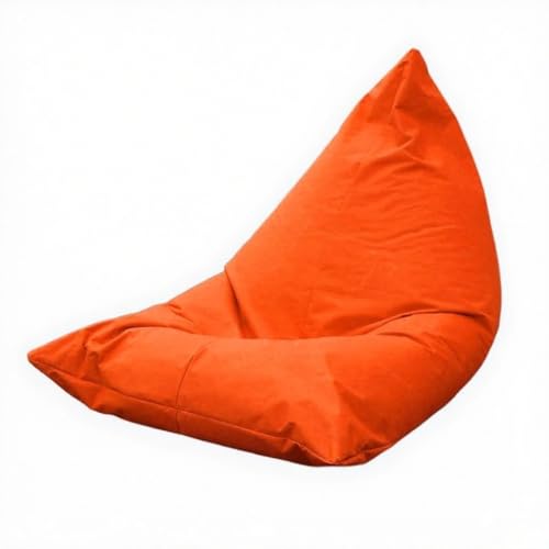KBZSlyn Sitzsackbezug for den Außenbereich (ohne Füllmaterial), wasserdichter Sitzsackbezug, Loungesessel for Erwachsene, leerer Sitzsack for den Innen- und Außenbereich(Orange) von KBZSlyn